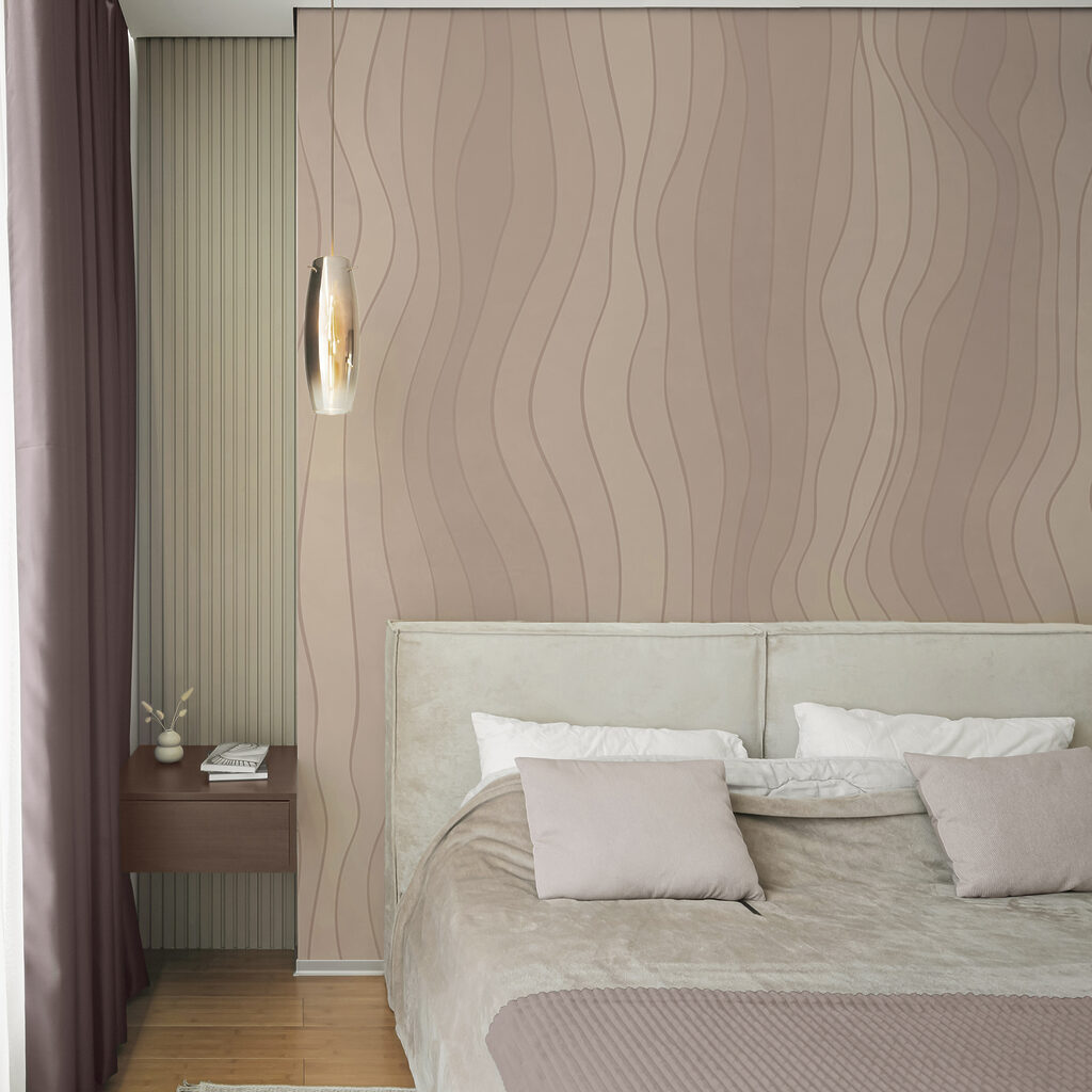 Soft, flowing curves in gentle hues