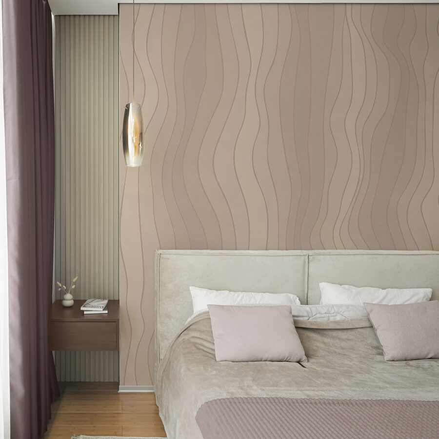 Wall murals Soft, flowing curves in gentle hues. - Image 2