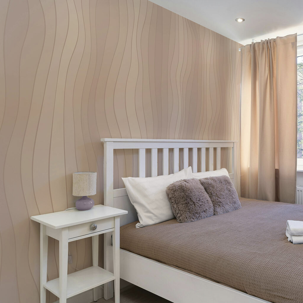 Soft, flowing curves in gentle hues