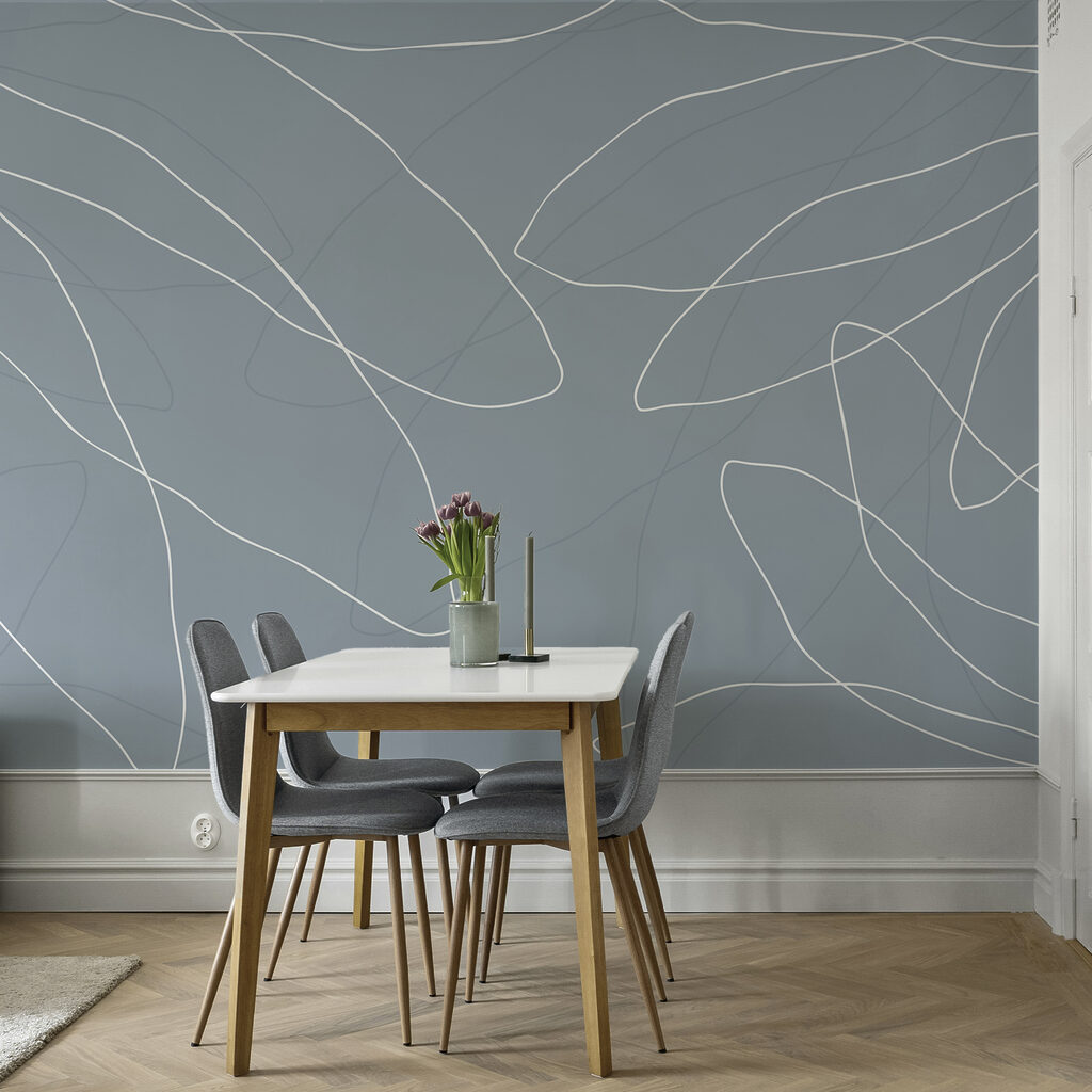 Blue background with white lines