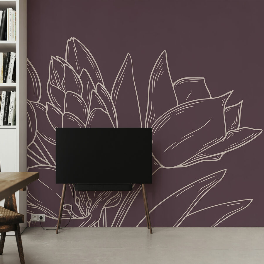 Wall murals Delicate blooms on a rich backdrop - Image 3