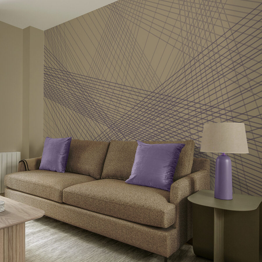 Wall murals Abstract lines in soothing colors.