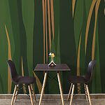 Wall murals Green and brown striped pattern