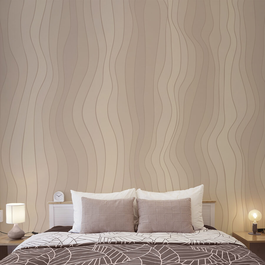 Wall murals Soft, flowing curves in gentle hues.