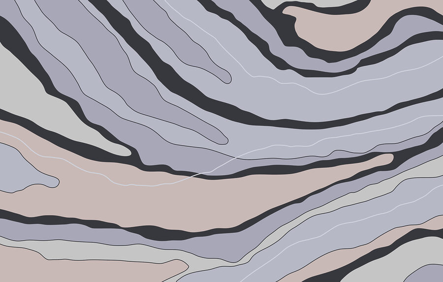 Wall murals Abstract lines in soft colors. - Image 3
