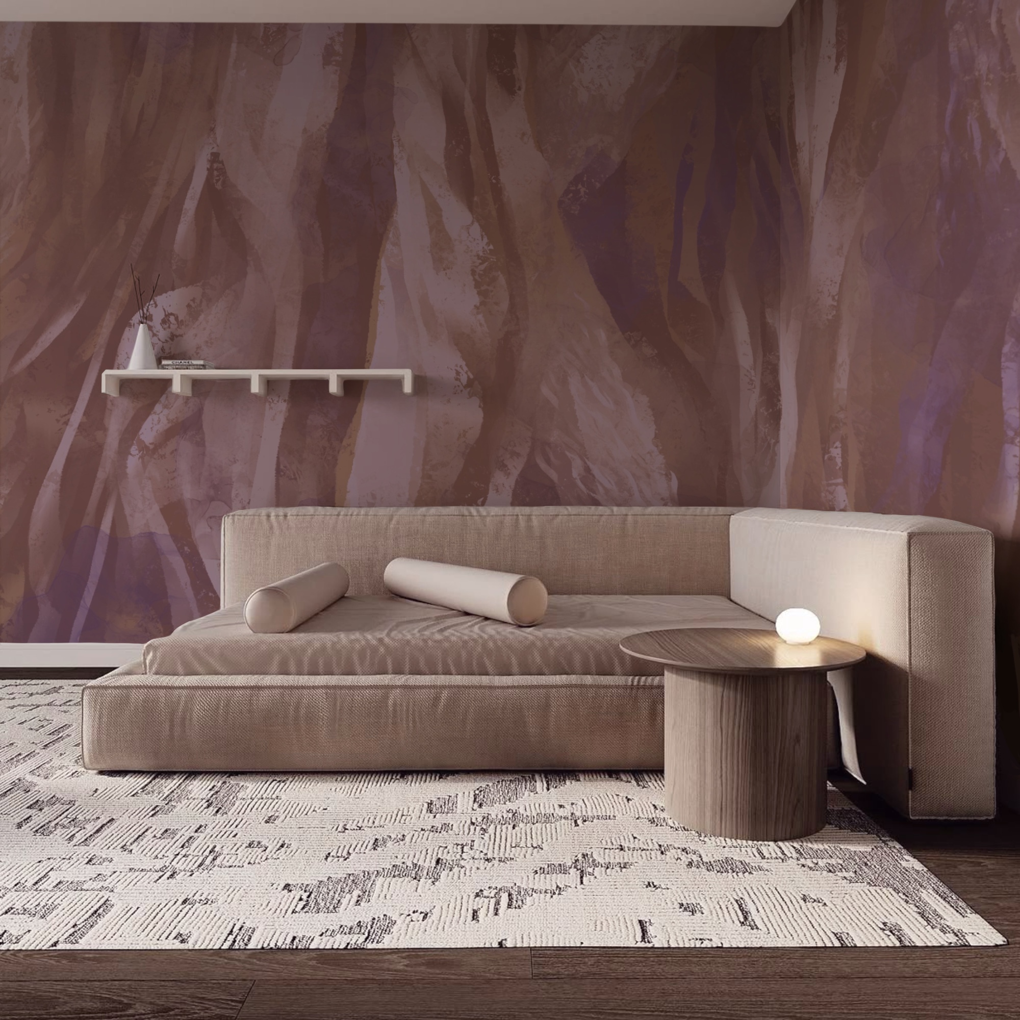 Flowing colors in soft hues