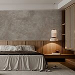 Wall murals Soft, muted color palette on display