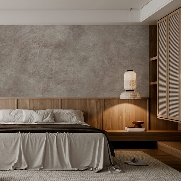 Wall murals Soft, muted color palette on display