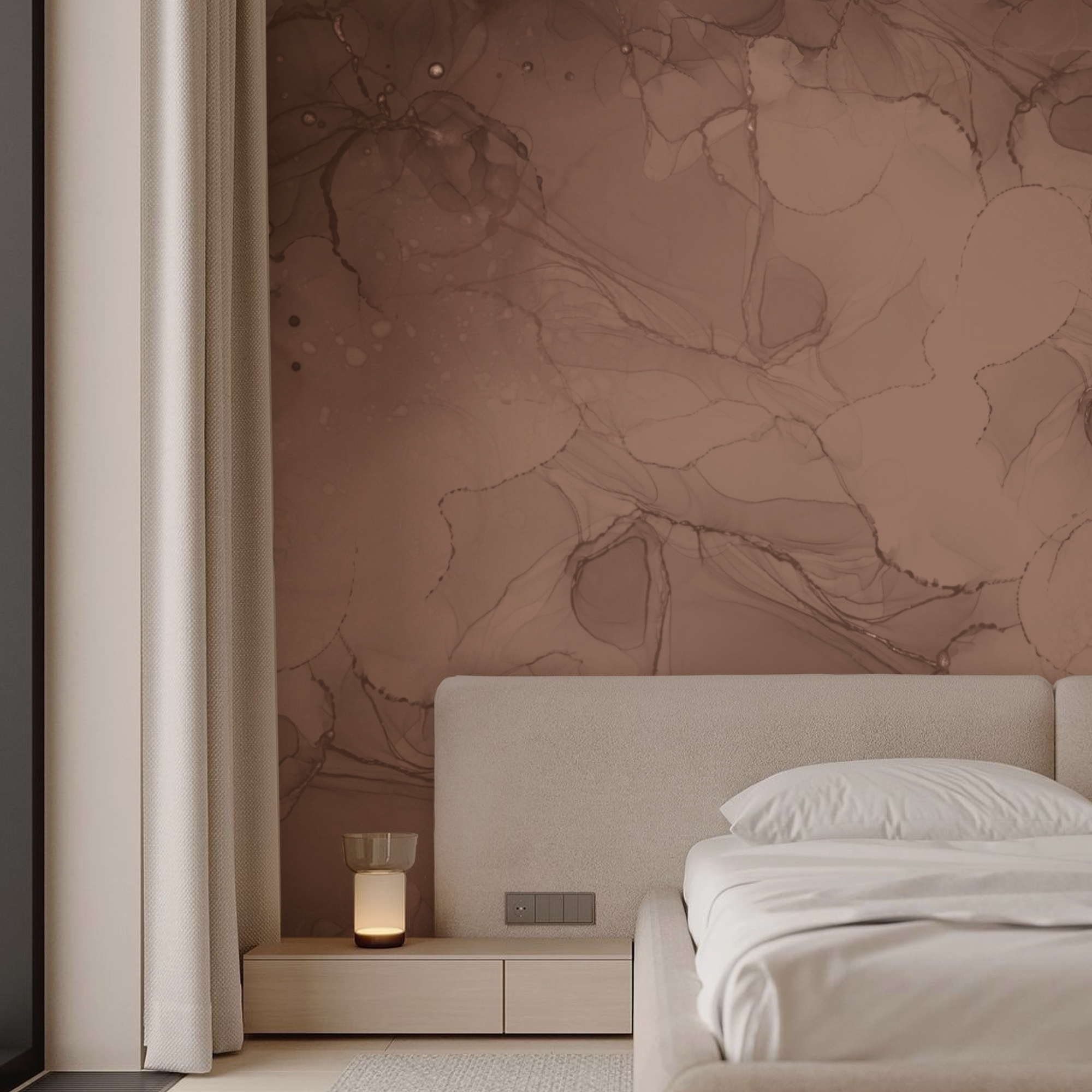 Fluid warm tones in abstract patterns