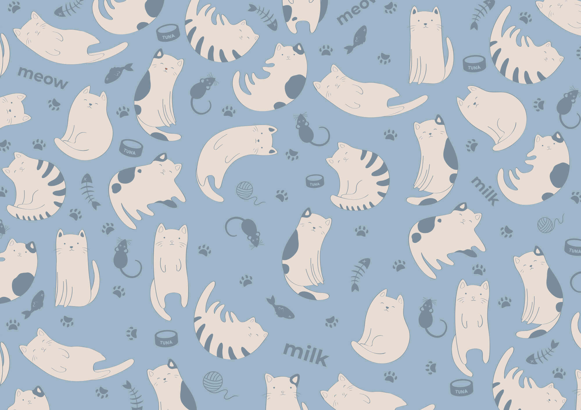 Pattern of cats and kittens Pattern of cats and kittens