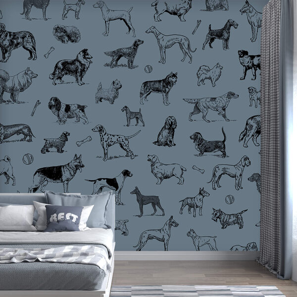 Group of dogs on a blue background t00173v1pir2 600x600 - Group of dogs on a blue background