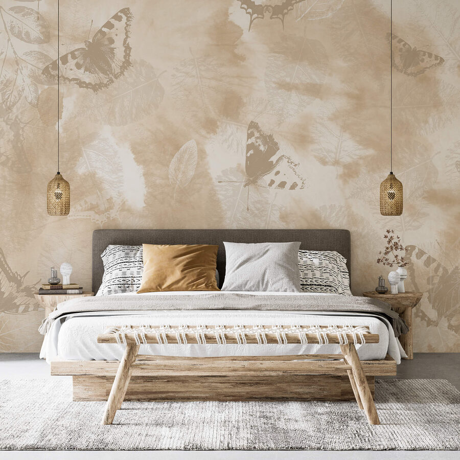 Delicate butterflies on soft background