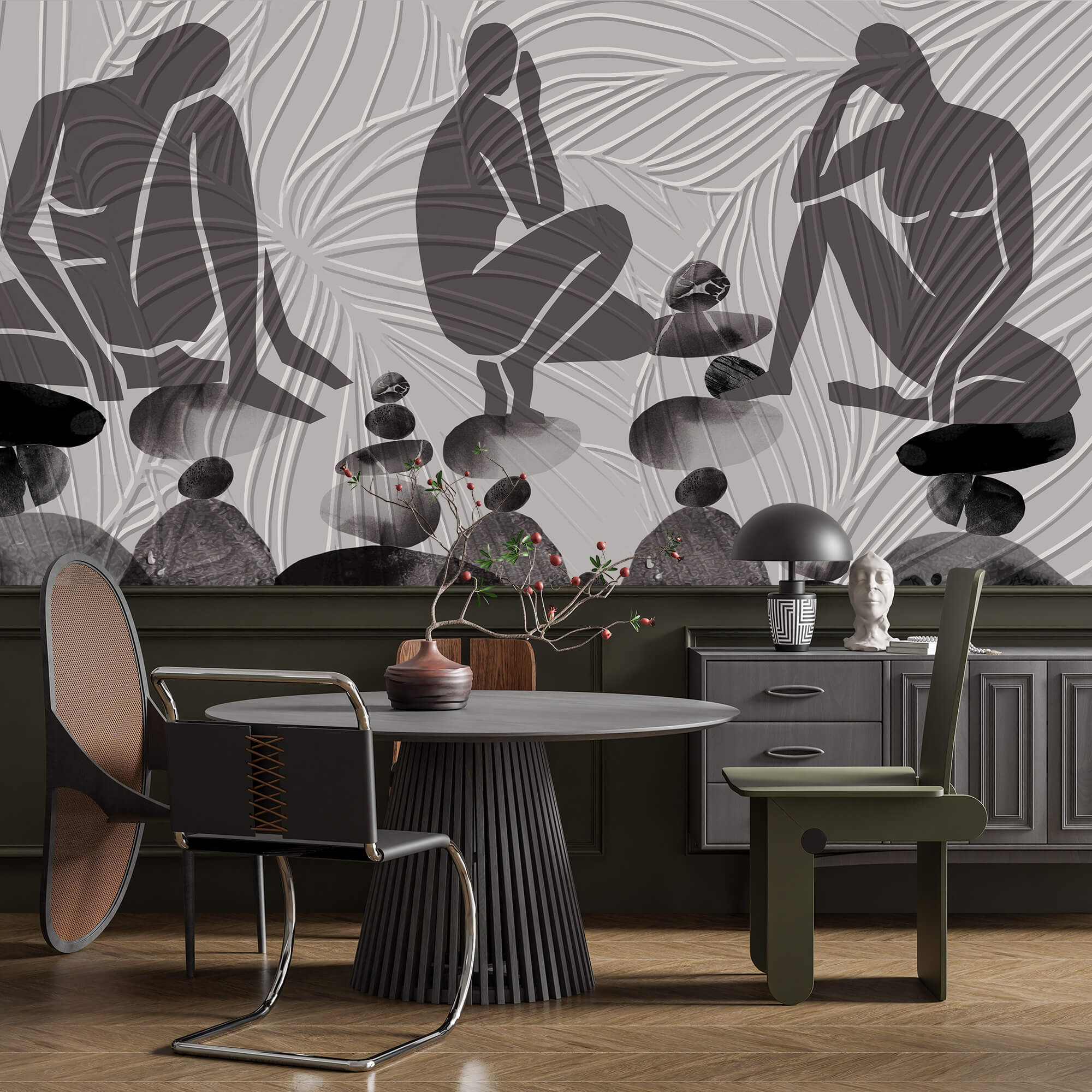 Group of people sitting on rocks Group of people sitting on rocks