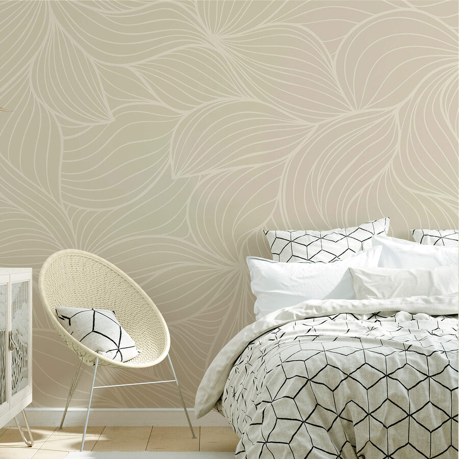 Wall murals Pattern of wavy lines