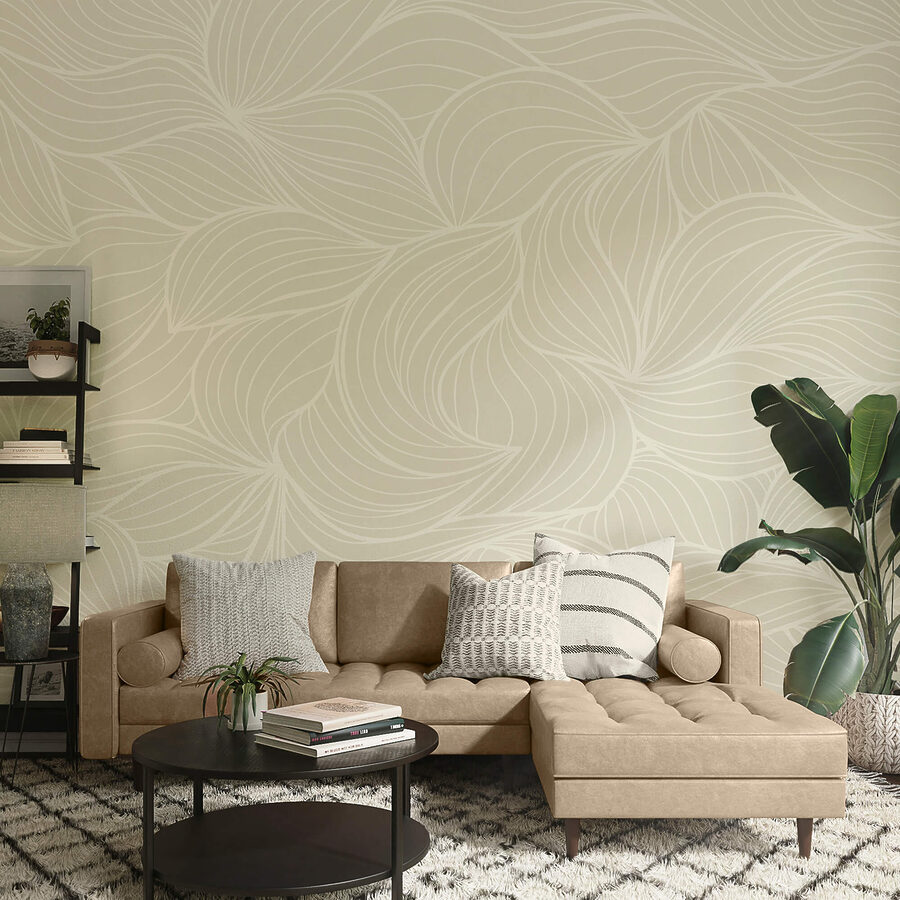 Wall murals Pattern of wavy lines