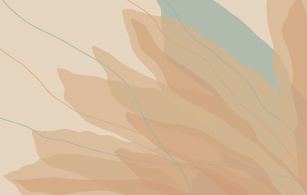 Wall murals Flowing shapes in warm tones Wall murals Flowing shapes in warm tones