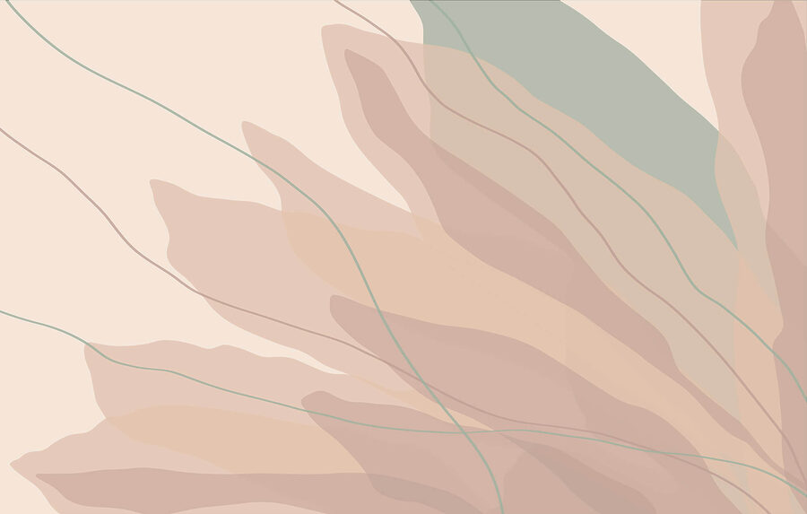 Wall murals Soft hues and flowing shapes unite.