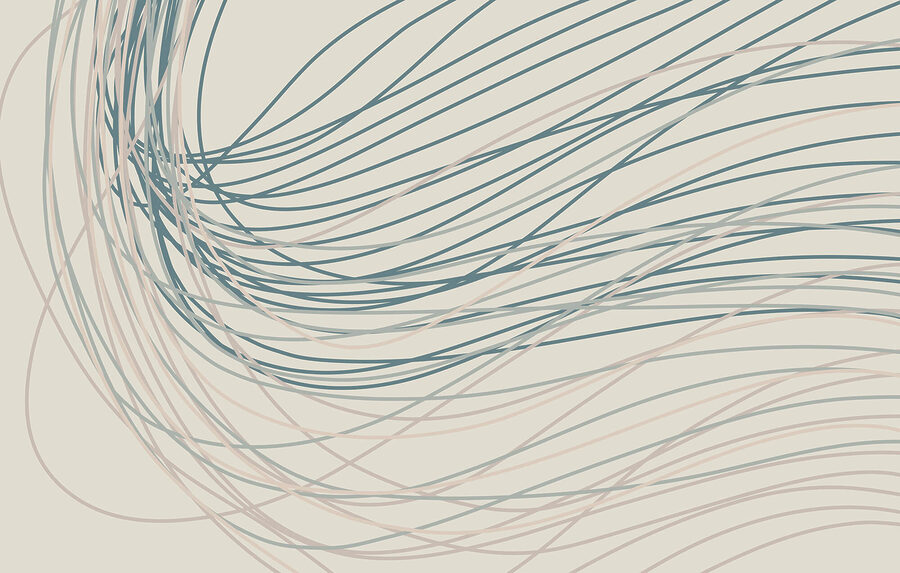 Wall murals Flowing lines create a gentle rhythm.