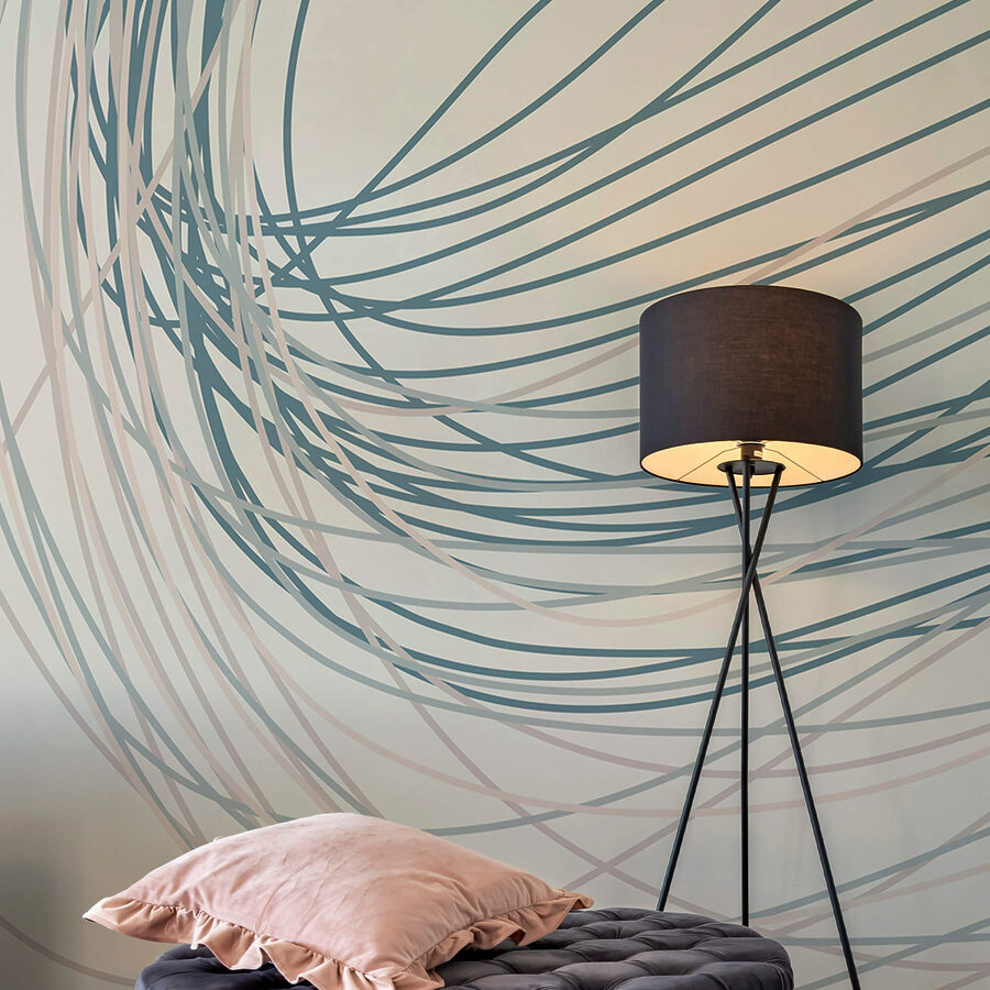 Wall murals Flowing lines create a gentle rhythm.