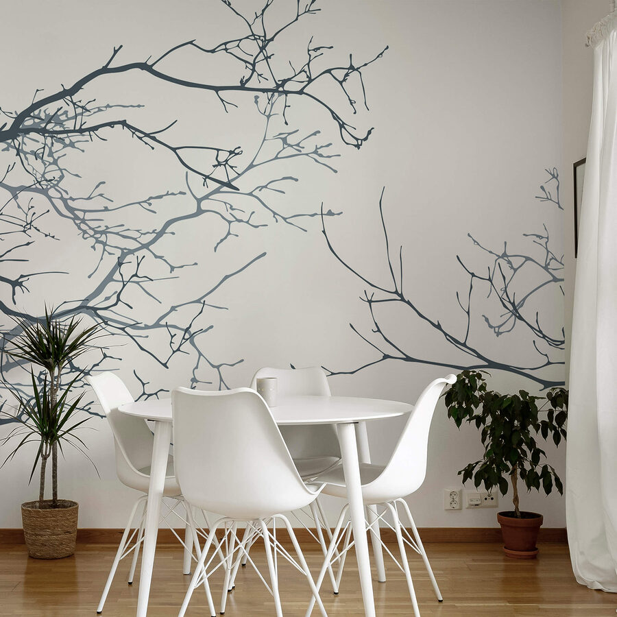 Wall murals Group of bare branches