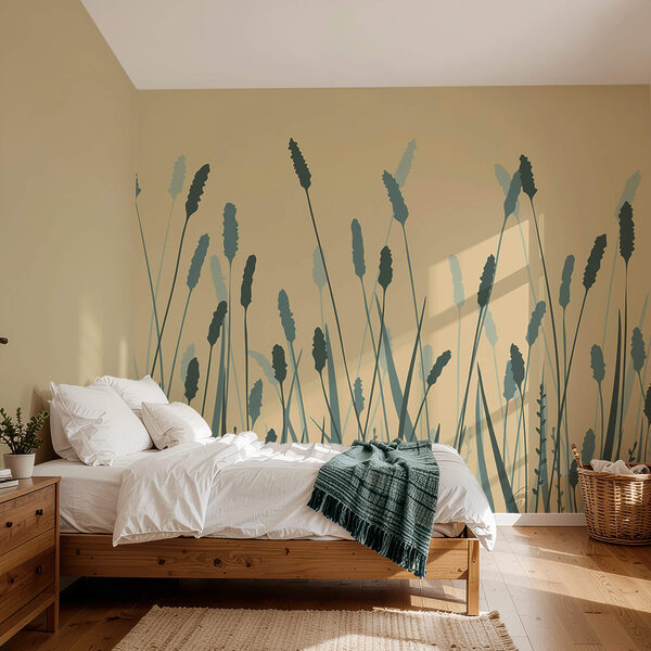 Wall murals Gentle waves of green swaying gracefully Wall murals Gentle waves of green swaying gracefully