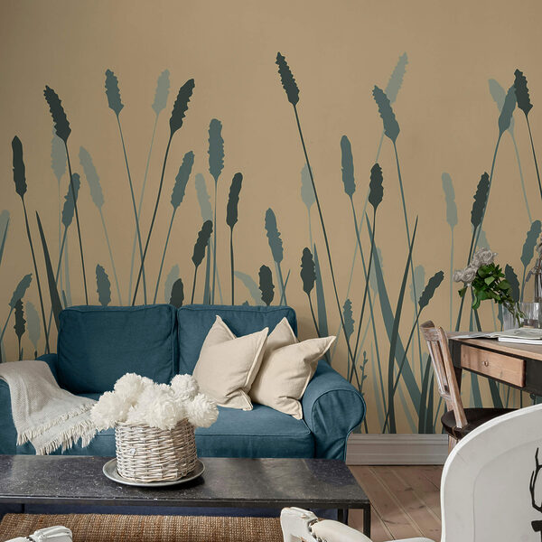Wall murals Gentle waves of green swaying gracefully Wall murals Gentle waves of green swaying gracefully