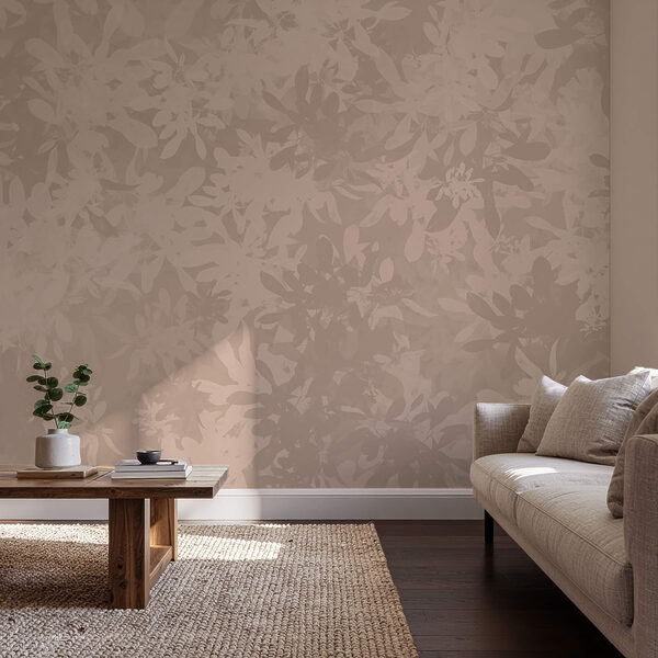 Wall murals Soft floral patterns in muted tones Wall murals Soft floral patterns in muted tones