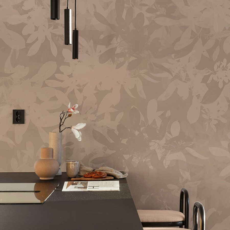 Wall murals Soft floral patterns in muted tones Wall murals Soft floral patterns in muted tones