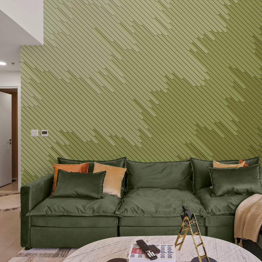 Wall murals Soft hues and gentle lines intertwine.