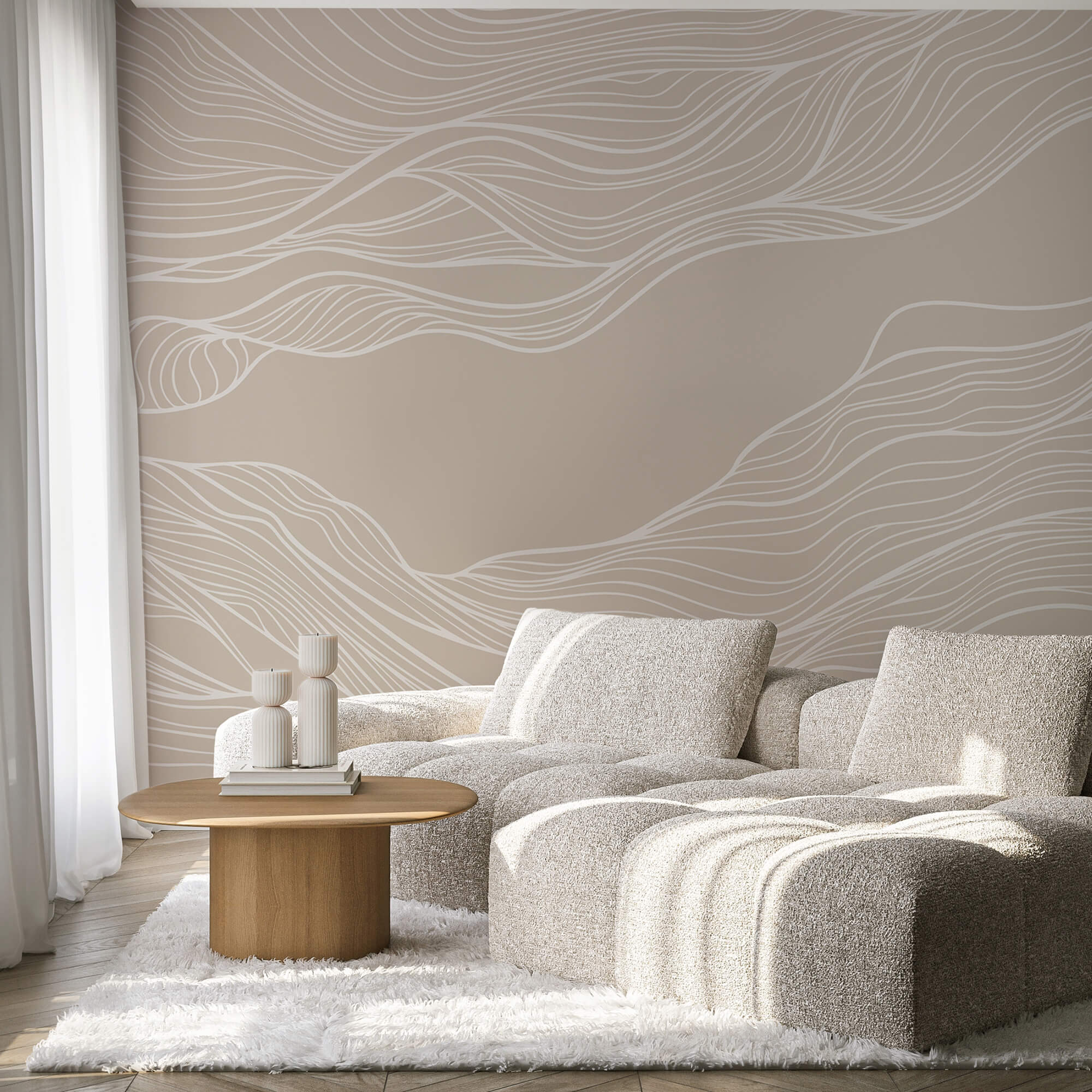 White lines on a brown background