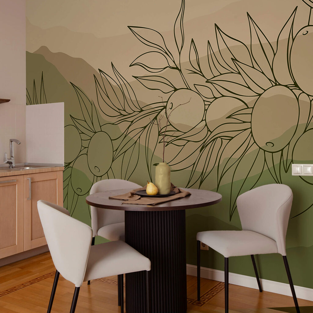 Drawing of fruit on a branch Drawing of fruit on a branch