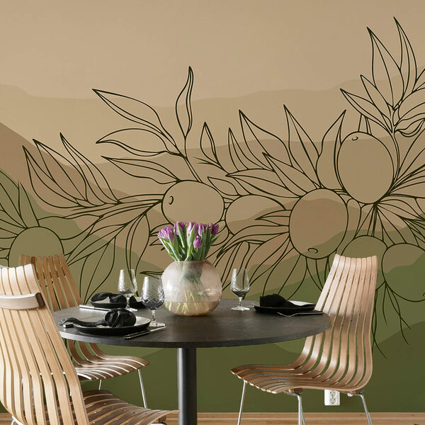 Drawing of fruit on a branch Drawing of fruit on a branch