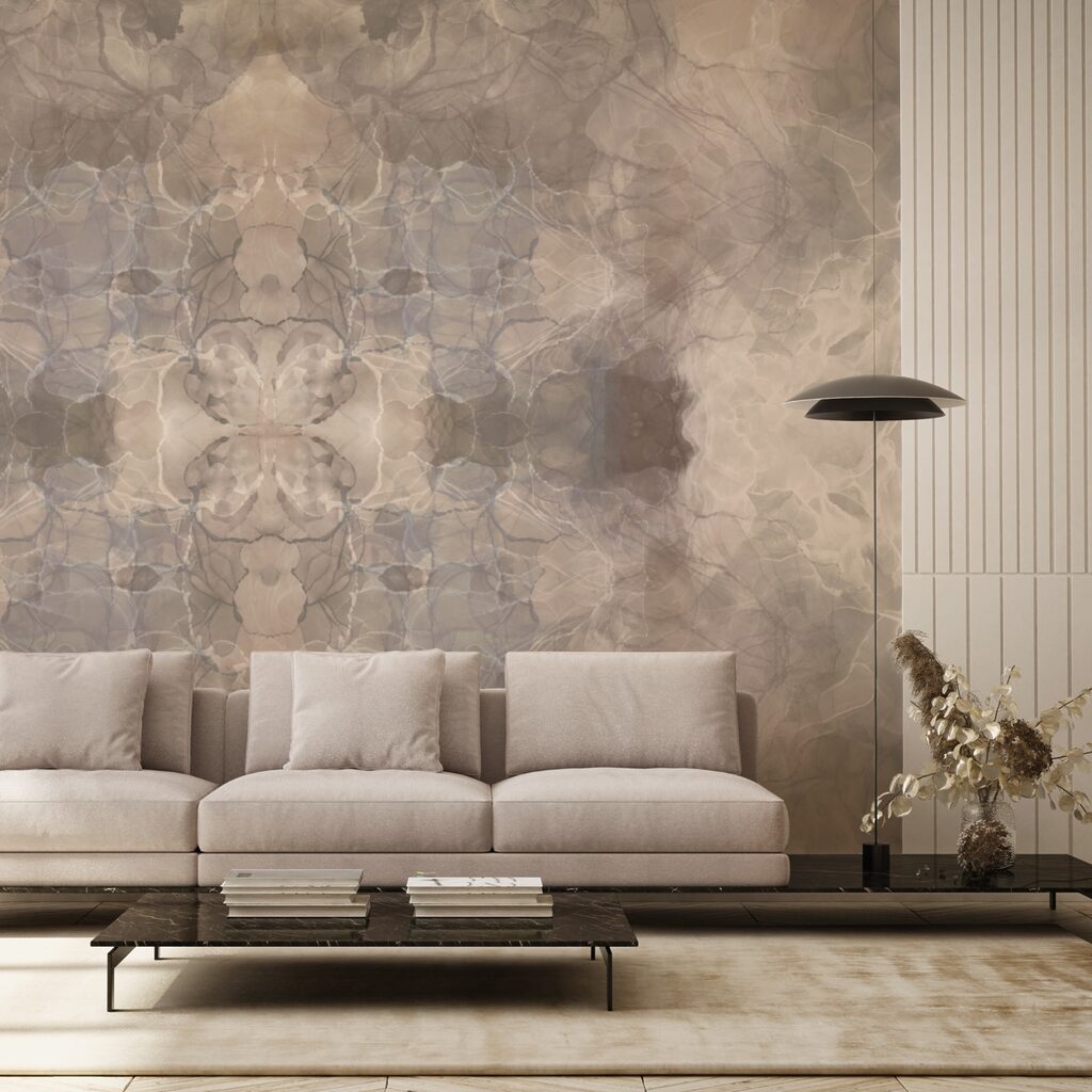 Fluid shapes in soft hues