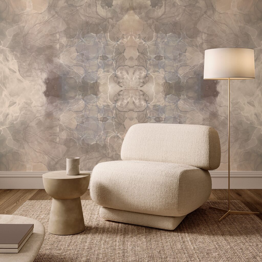 Fluid shapes in soft hues