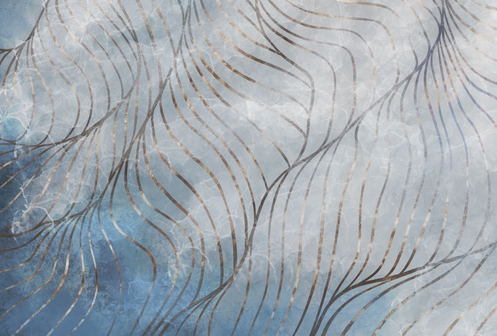 Elegant curves in cool colors