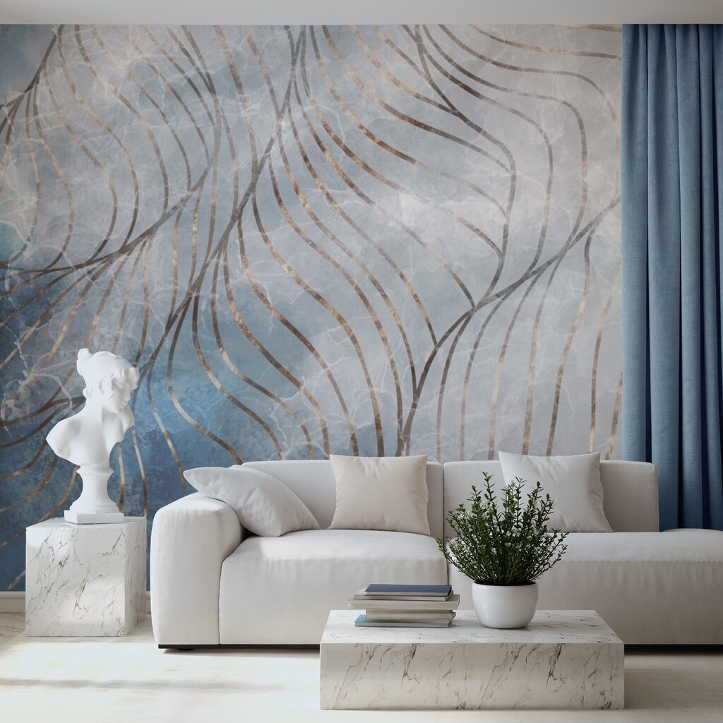 Elegant curves in cool colors