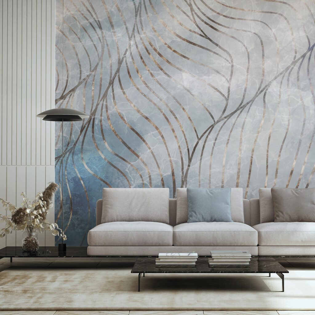 Elegant curves in cool colors