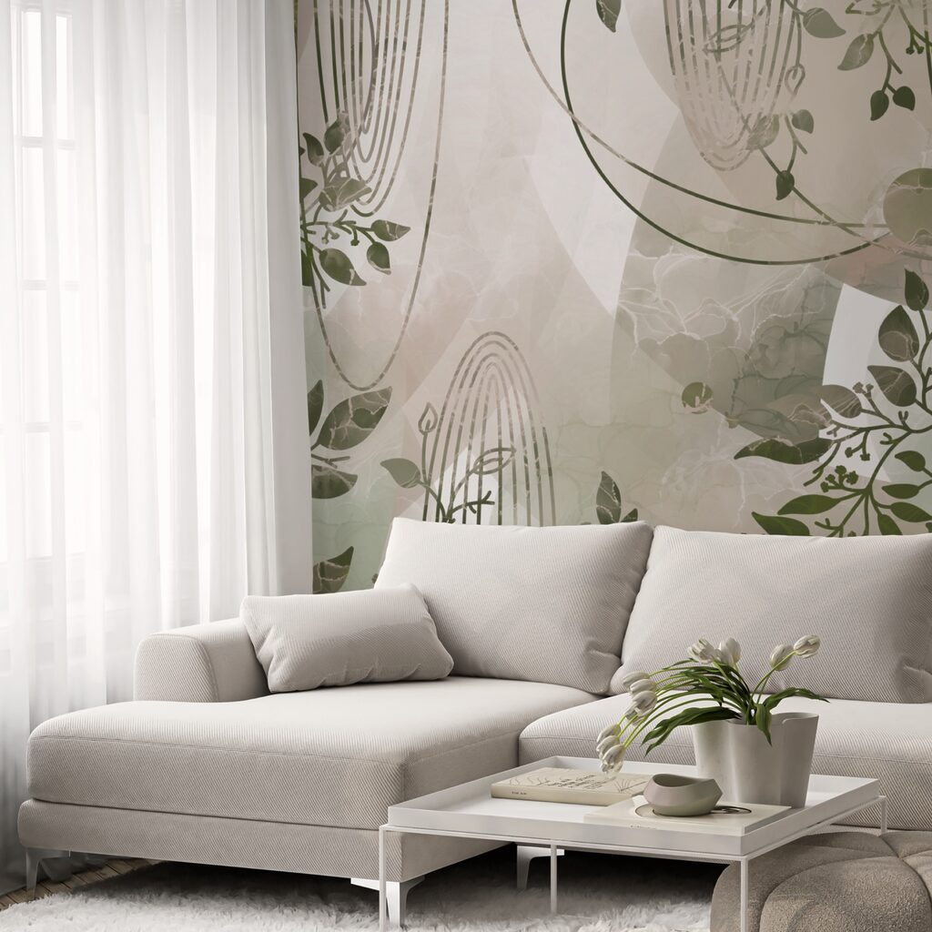Nature-inspired abstract design in greens