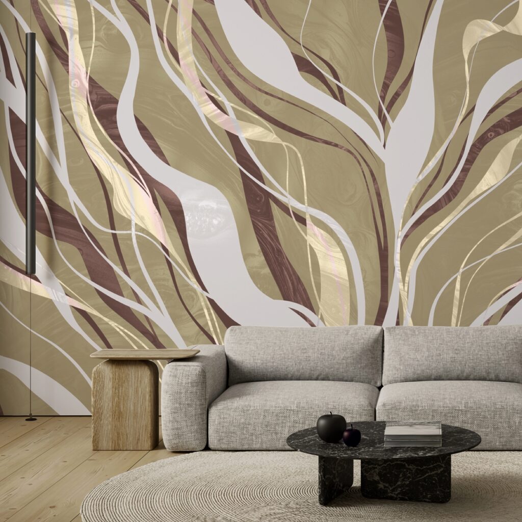 Brown and white swirls