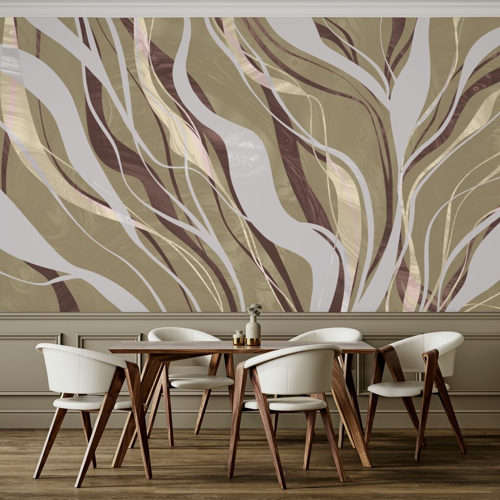 Brown and white swirls