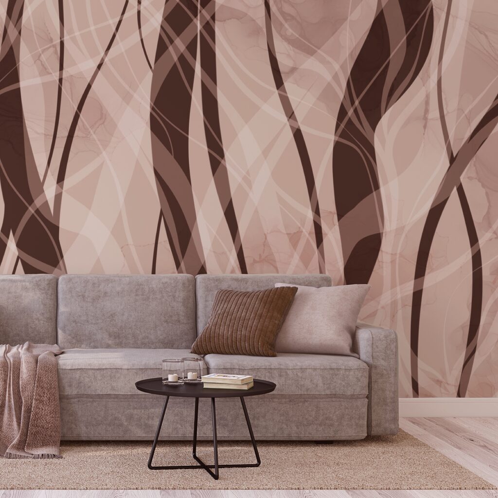 Soft waves in warm earth tones