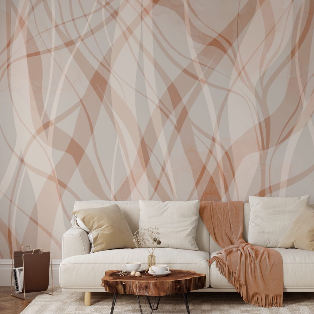 Flowing lines in soft hues