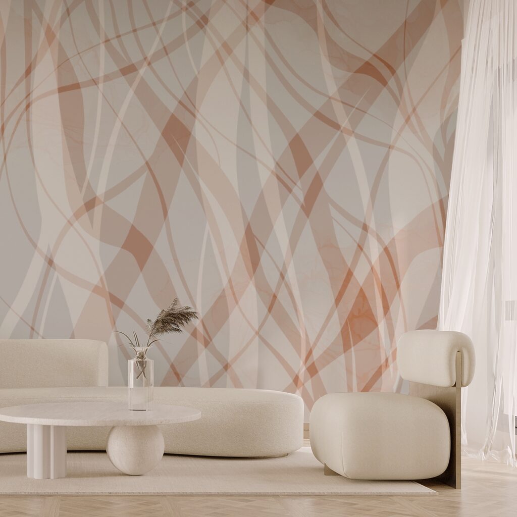 Flowing lines in soft hues