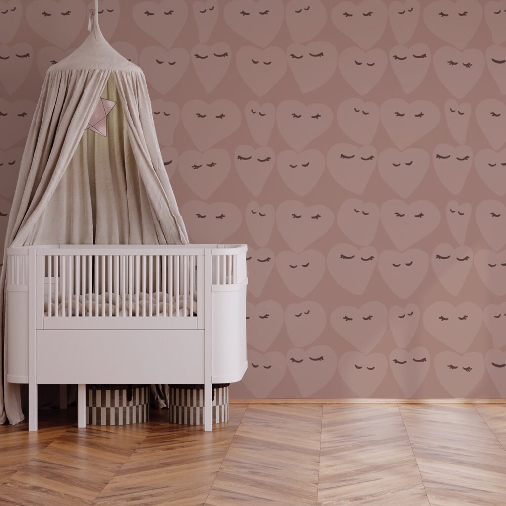 Heart patterns with playful expressions Heart patterns with playful expressions