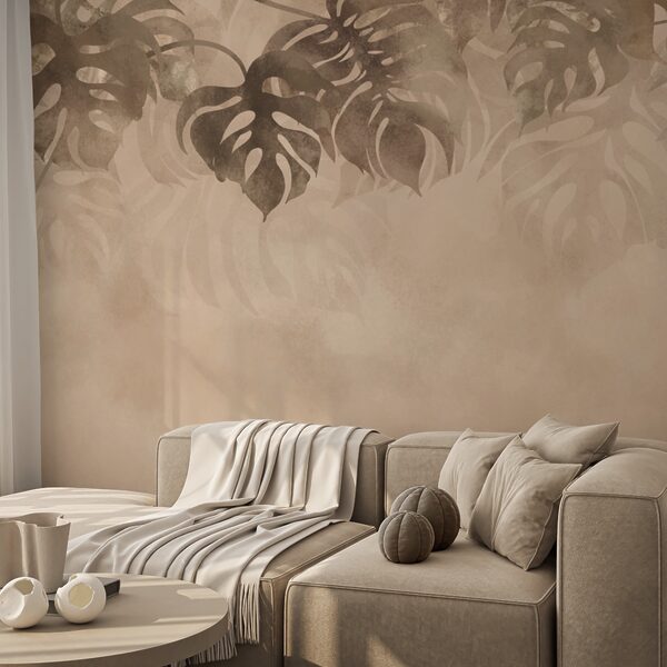 Wall murals Elegant foliage on soft background (SKU: t00210) Wall murals Wall murals Elegant foliage on soft background (SKU: t00210)
