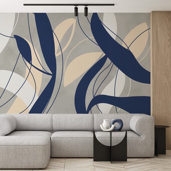 Blue and white swirls on a gray background Blue and white swirls on a gray background