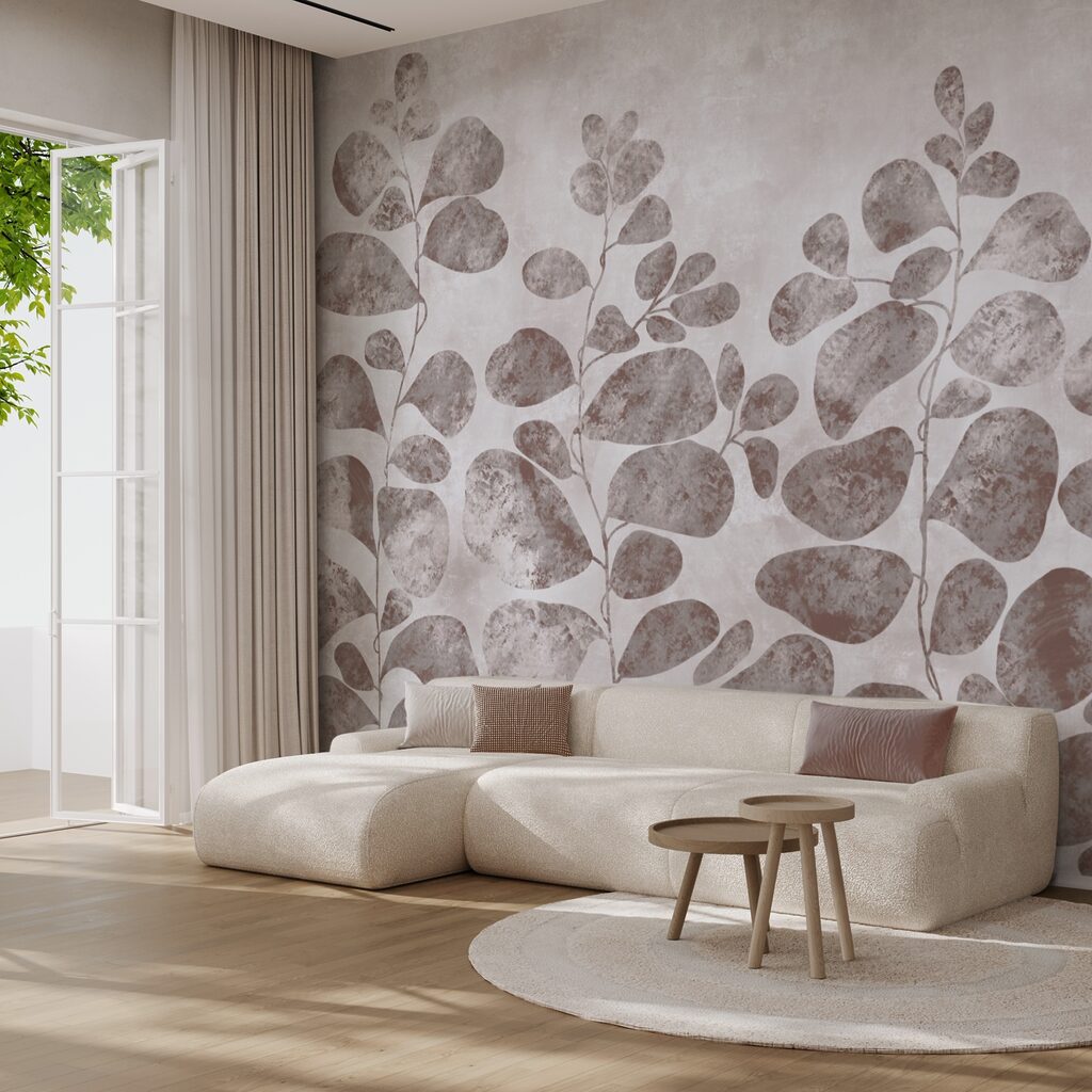 Soft leaves on a muted background