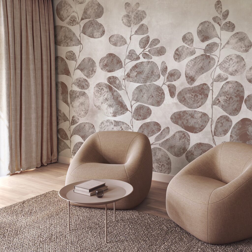 Soft leaves on a muted background