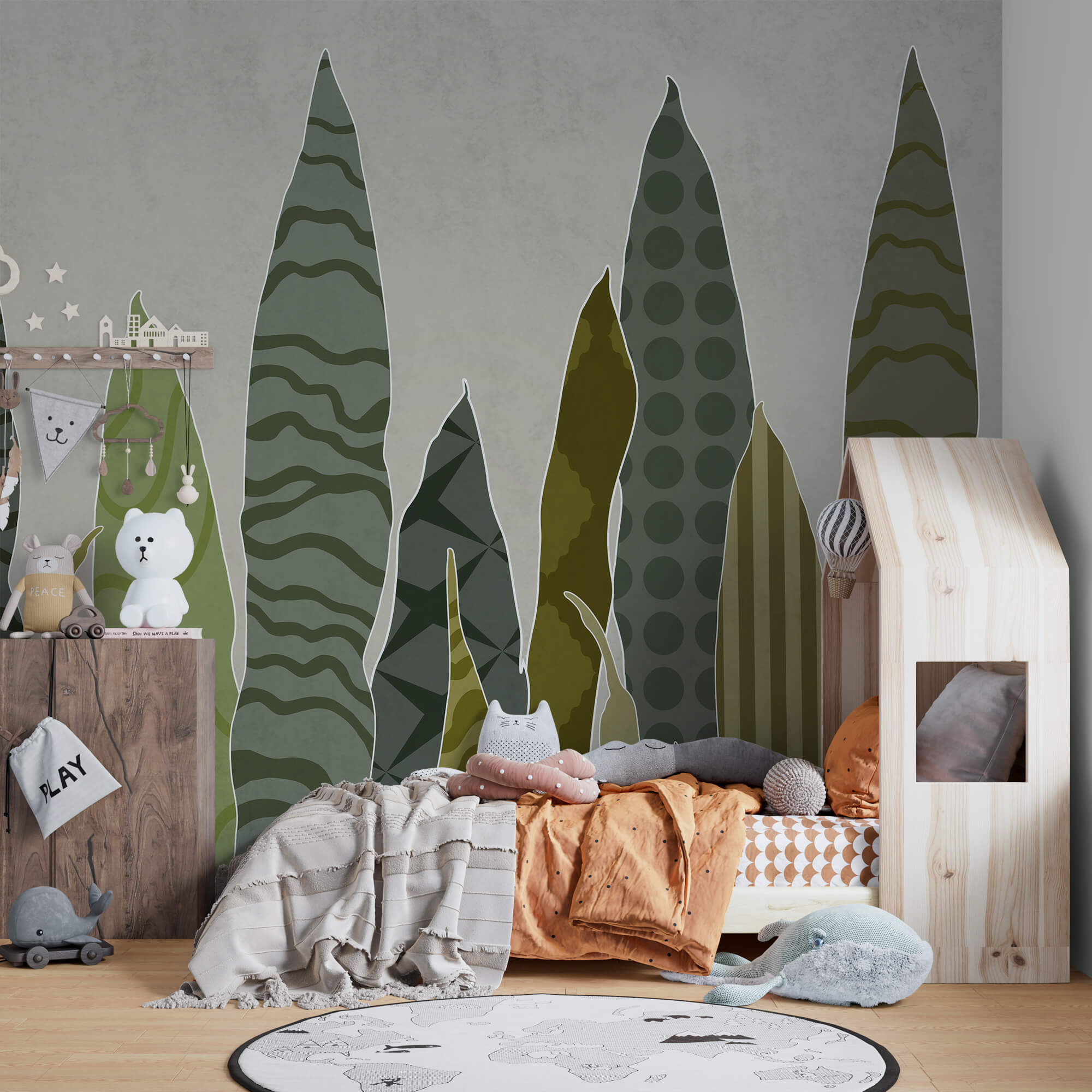 Group of green leaves