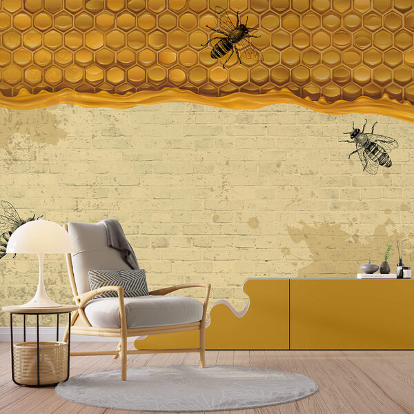Bees on a brick wall Bees on a brick wall